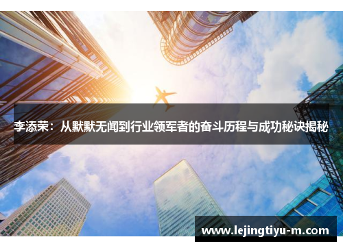 李添荣：从默默无闻到行业领军者的奋斗历程与成功秘诀揭秘
